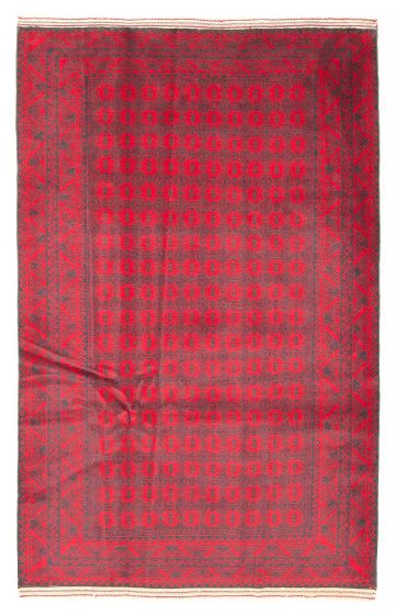 Afghan Teimani 4'0" x 6'7" Hand-knotted Wool Rug 