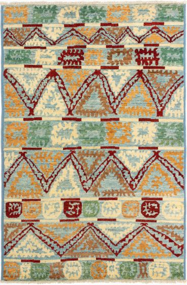 Indian Shalimar 6'4" x 9'3" Hand-knotted Wool Rug 