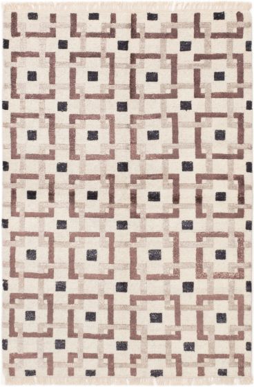 Indian Eternity 4'6" x 6'6" Hand-knotted Wool Rug 