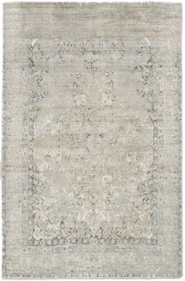 Indian Galleria 5'0" x 8'0" Hand Loomed Silk Rug 
