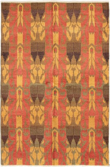 Indian Shalimar 5'0" x 8'1" Hand-knotted Wool Rug 