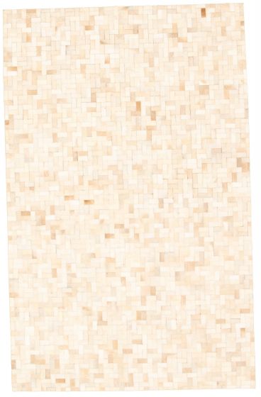 Argentina Cowhide Patchwork 5'2" x 8'3" Handmade Leather Rug 