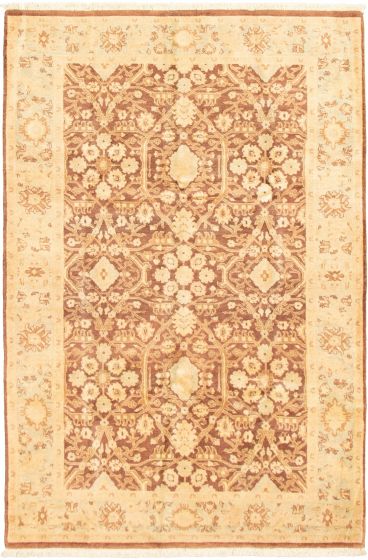 Pakistani Peshawar Oushak 6'1" x 9'2" Hand-knotted Wool Rug 