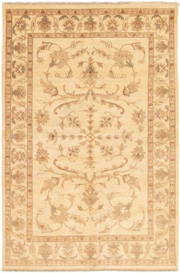 Pakistani Peshawar Oushak 6'0" x 8'10" Hand-knotted Wool Rug 