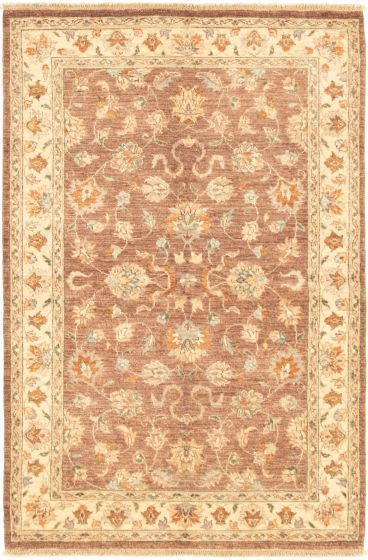 Pakistani Peshawar Oushak 4'2" x 6'4" Hand-knotted Wool Rug 