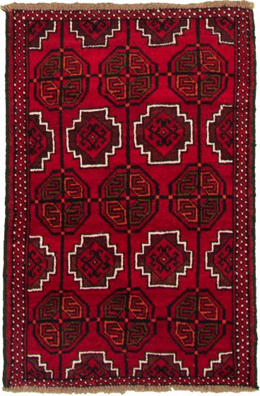 Afghan Akhjah 3'3" x 5'3" Hand-knotted Wool Rug 