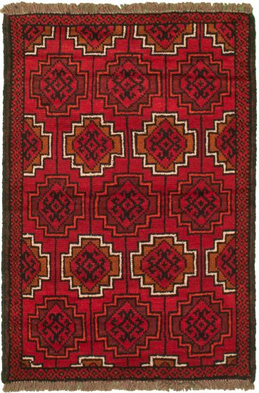 Afghan Akhjah 3'4" x 5'2" Hand-knotted Wool Rug 