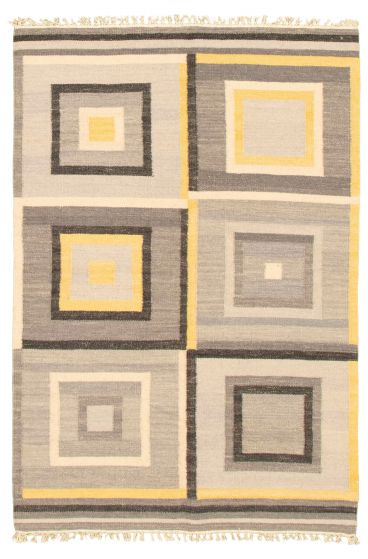Turkish Ankara FW 4'6" x 6'7" Flat-Weave Wool Kilim 