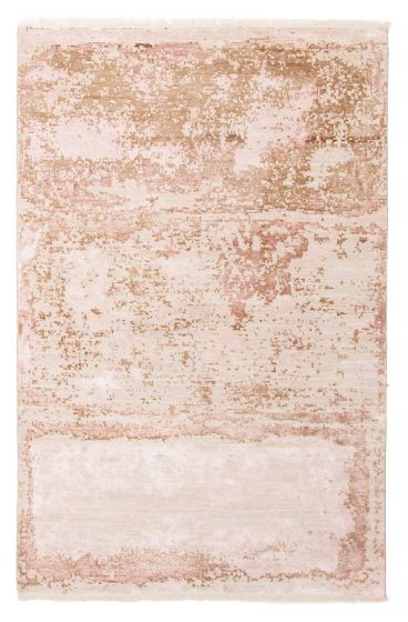 Indian Legacy 4'0" x 6'1" Hand-knotted Silk & Wool Rug 