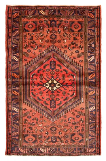 Persian Style 4'3" x 6'11" Hand-knotted Wool Rug 