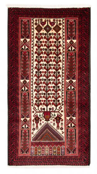 Afghan Royal Baluch 3'4" x 6'5" Hand-knotted Wool Rug 