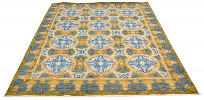 Pakistani Lahore Finest Collection 8'0" x 10'1" Hand-knotted Wool Rug 