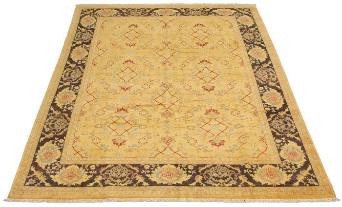 Pakistani Peshawar Oushak 9'3" x 12'5" Hand-knotted Wool Rug 