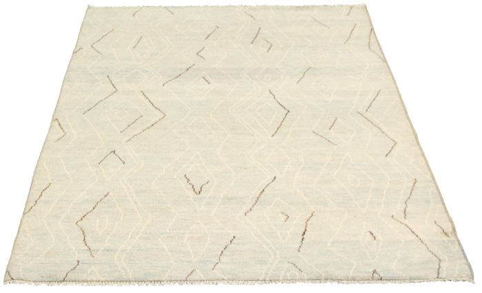 Pakistani Marrakech 6'2" x 8'11" Hand-knotted Wool Rug 