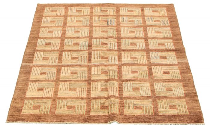 Pakistani Peshawar Ziegler 4'8" x 6'6" Hand-knotted Wool Rug 