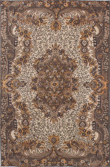Turkish Antalya Vintage 6'5" x 9'10" Hand-knotted Wool Rug 