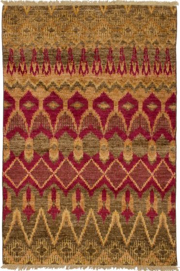 Indian Shalimar 4'1" x 6'1" Hand-knotted Wool Rug 