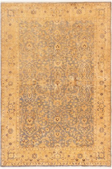 Indian Jules Oushak 5'5" x 8'2" Hand-knotted Silk Rug 