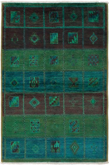 Indian Vibrance 5'5" x 8'3" Hand-knotted Wool Rug 