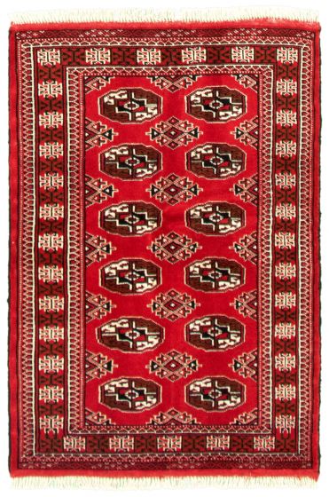 Turkmenistan Turkman 3'3" x 4'11" Hand-knotted Wool Rug 