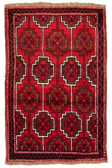 Afghan Akhjah 3'5" x 5'2" Hand-knotted Wool Rug 
