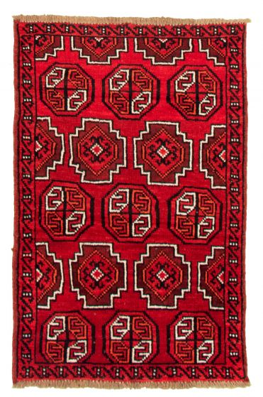 Afghan Akhjah 3'4" x 5'3" Hand-knotted Wool Rug 