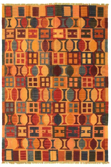 Turkish Sundance 6'0" x 9'0" Flat-Weave Wool Kilim 