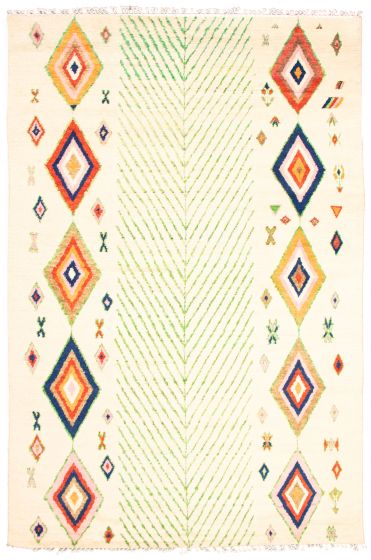 Pakistani Pak Finest Marrakesh 9'8" x 14'6" Hand-knotted Wool Rug 