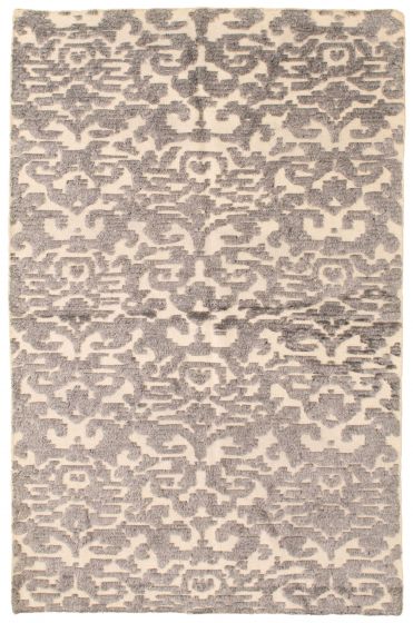 Indian Tangier 5'0" x 7'11" Hand-knotted Wool Rug 