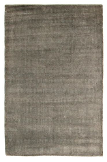 Indian Silk Shadow 5'0" x 7'7" Hand Loomed Wool Rug 