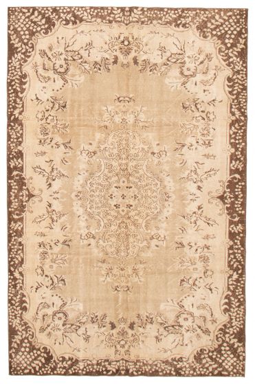 Turkish Antalya Vintage 6'6" x 9'11" Hand-knotted Wool Rug 
