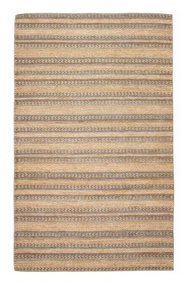 Indian Sienna 5'1" x 8'1" Braided Weave Jute Rug 