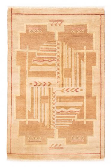 Pakistani Finest Peshawar Ziegler 4'0" x 6'0" Hand-knotted Wool Rug 