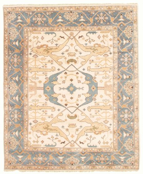 Indian Royal Oushak 8'2" x 9'11" Hand-knotted Wool Rug 