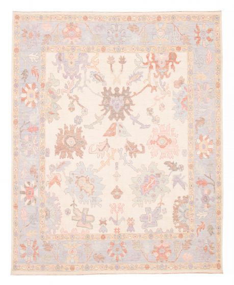 Pakistani Modern Oushak 8'2" x 9'11" Hand-knotted Wool Rug 