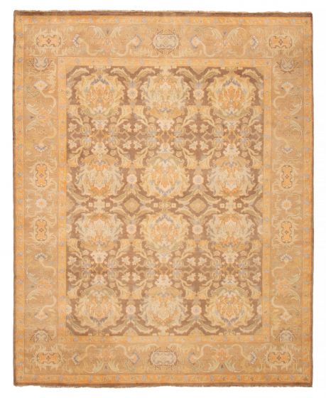 Indian Finest Agra Jaipur 7'9" x 9'9" Hand-knotted Wool Rug 