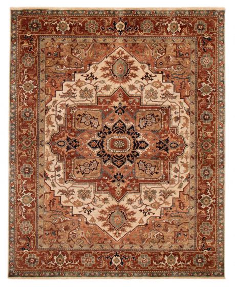 Indian Jules Sultane 8'0" x 10'0" Hand-knotted Wool Rug 