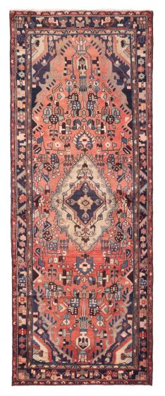 Persian Style 3'7" x 9'6" Hand-knotted Wool Runner Rug 
