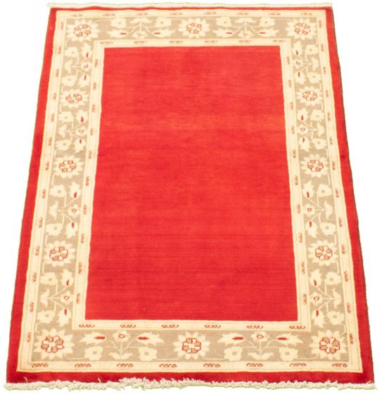 Pakistani Peshawar Ziegler 3'2" x 4'10" Hand-knotted Wool Rug 
