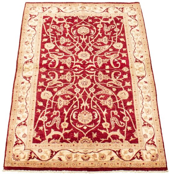 Indian Chobi Twisted 4'1" x 6'5" Hand-knotted Wool Rug 
