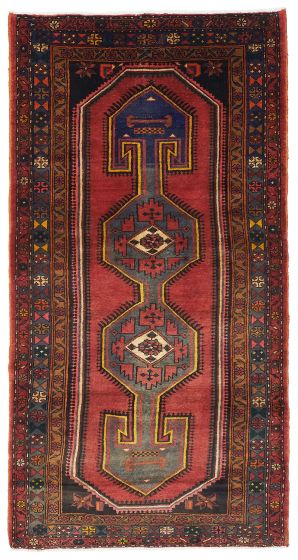 Persian Style 4'1" x 8'2" Hand-knotted Wool Rug 