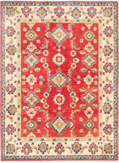 Afghan Uzbek Ghazni 4'10" x 6'7" Hand-knotted Wool Rug 