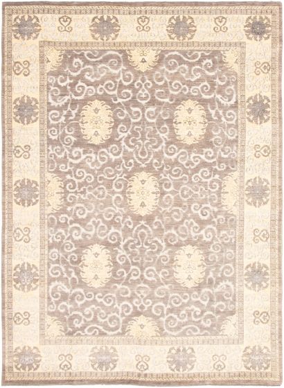 Pakistani Peshawar Oushak 9'0" x 12'3" Hand-knotted Wool Rug 