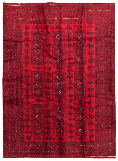 Afghan Rizbaft 6'7" x 8'10" Hand-knotted Wool Rug 