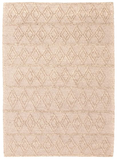 Indian Sienna 5'3" x 7'5" Braided Weave Wool Rug 