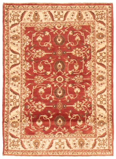 Afghan Chobi Finest 4'1" x 5'7" Hand-knotted Wool Rug 