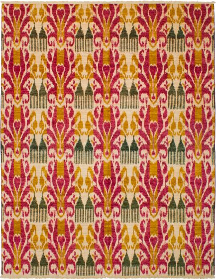 Indian Shalimar 7'10" x 10'2" Hand-knotted Wool Rug 