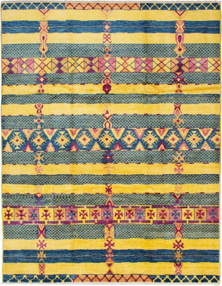 Indian Shalimar 9'2" x 11'9" Hand-knotted Wool Rug 