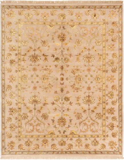 Indian Harrir Select 8'0" x 10'0" Hand-knotted Silk, Wool Rug 