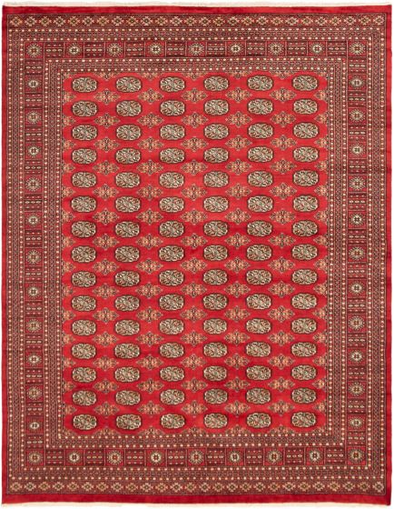 Pakistani Finest Peshawar Bokhara 8'0" x 9'9" Hand-knotted Wool Rug 